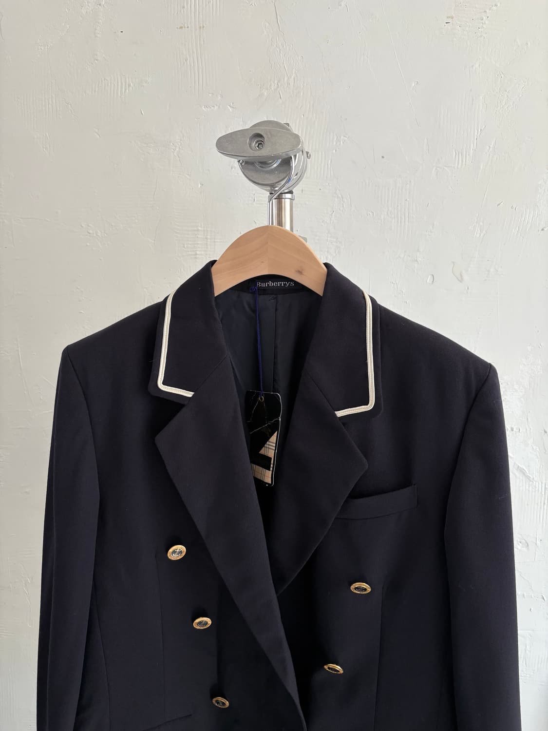 (새상품)Burberry 버버리 파이핑 금장 더블 브레스트 블레이저 자켓 상품이미지2