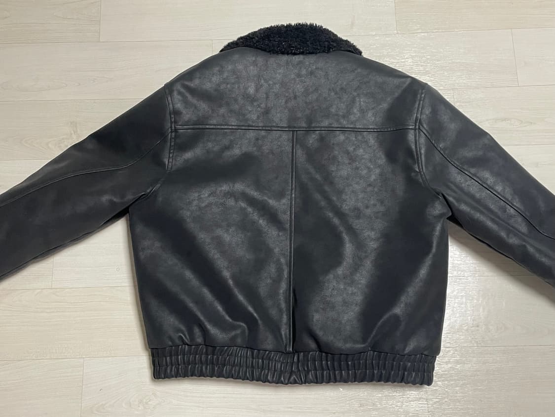 W&P 비건레더 무스탕 블랙 상품이미지4