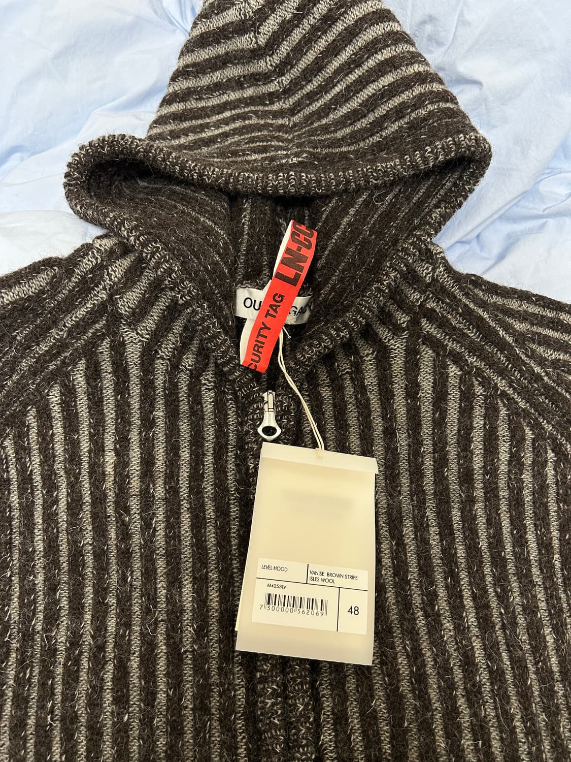 (48) 아워레가시 25fw 레벨 후드 바니제 브라운 니트 집업 상품이미지4