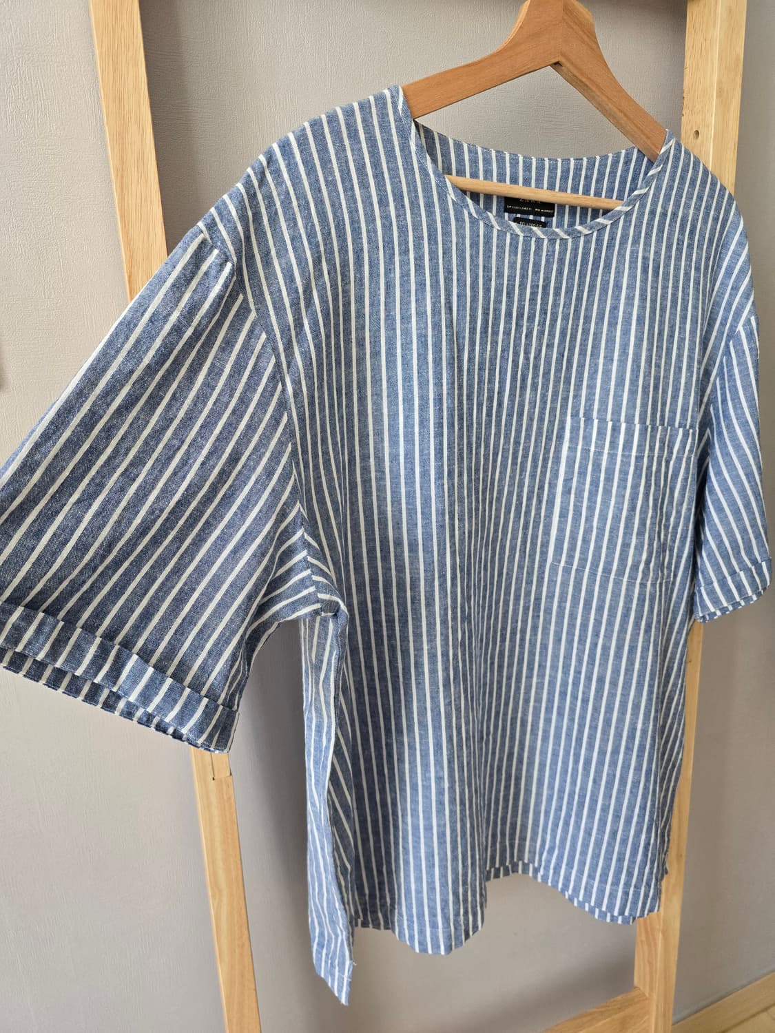 자라 린넨 스트라이프 셔츠 XL 상품이미지2