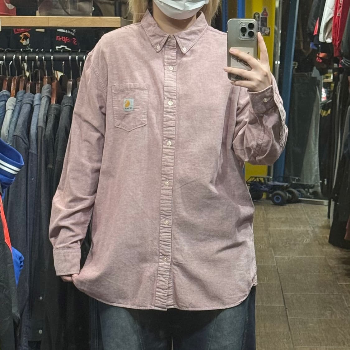 [HI] 칼하트 긴팔 셔츠 핑크 상품이미지1