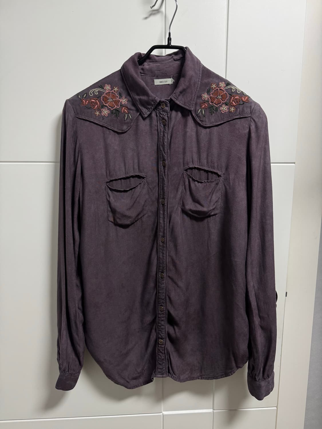 Purple flower pattern western shirts 상품이미지1