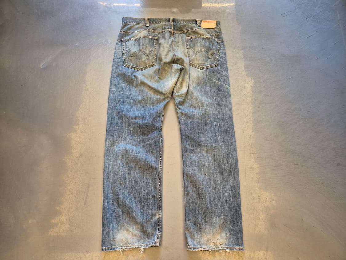 00s 에드윈 504 디스트레스드 데님 팬츠 상품이미지2