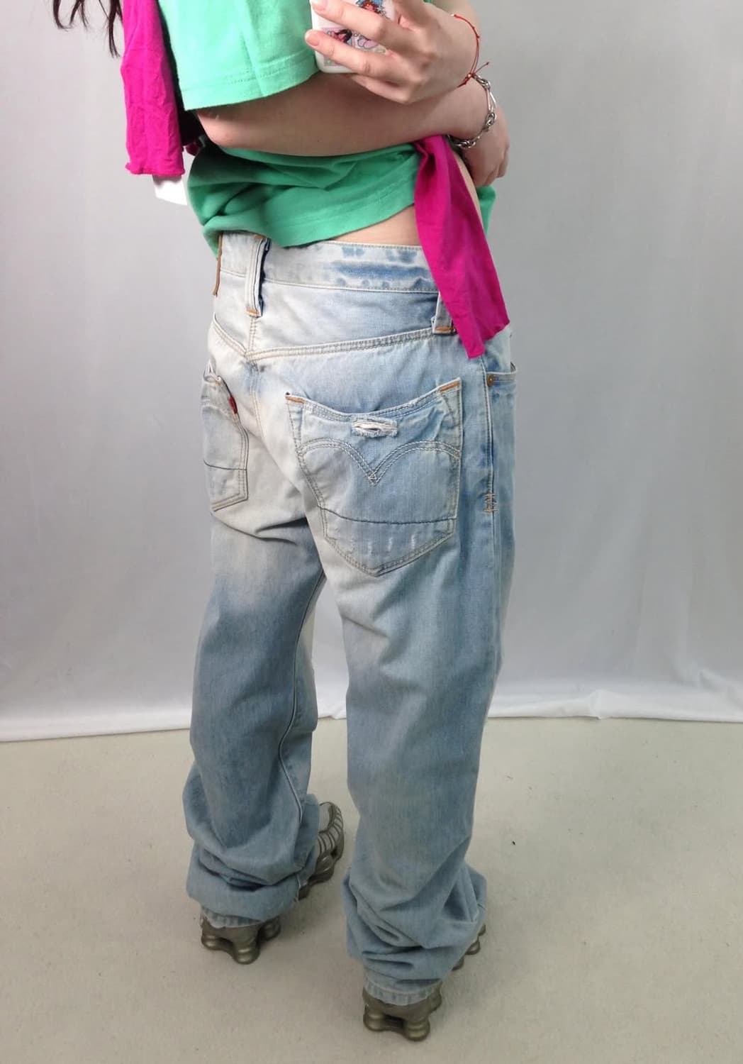 (상태 AAA) Levis 523 리바이스 523 연청 데님 스트레이트핏 상품이미지2