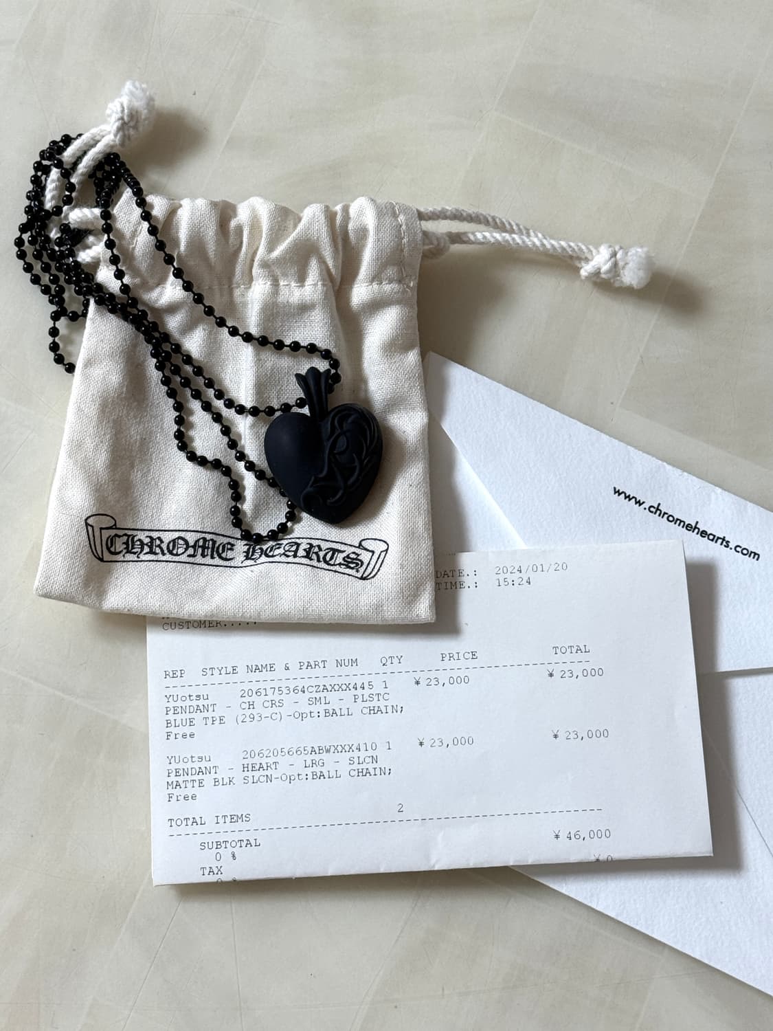 크롬하츠 실리크롬 하트 목걸이 상품이미지3