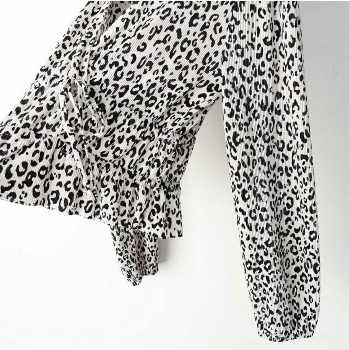 (L) 자라 호피 블라우스 상품이미지7