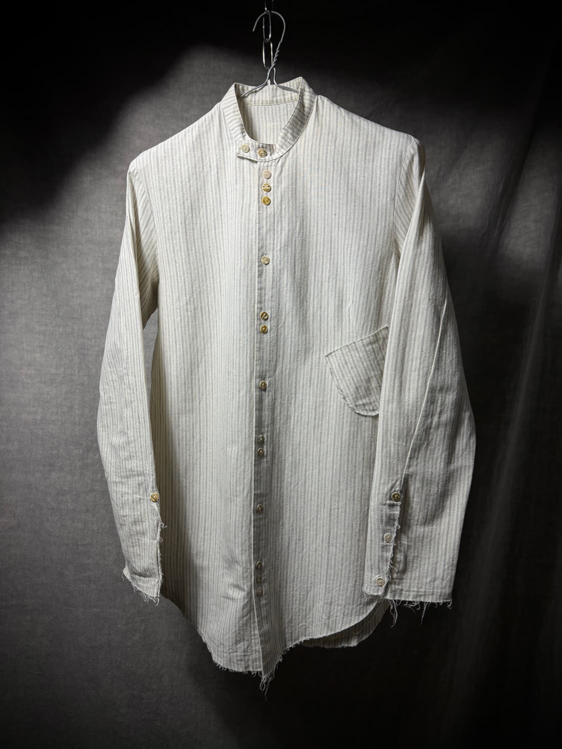 Marc Point Striped Band Collar Shirt   상품이미지3
