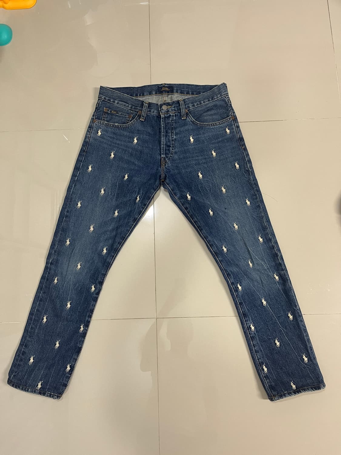 폴로 랄프로렌 말 패턴 청바지 31x32 상품이미지1