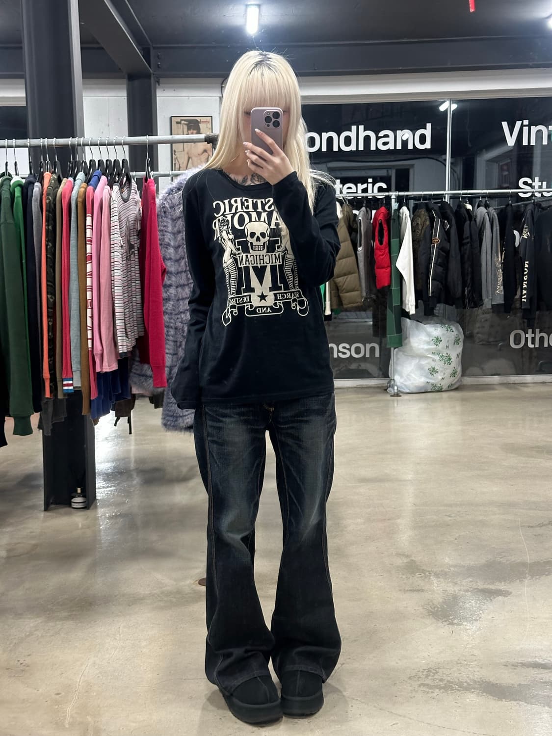 히스테릭 글래머 스컬 긴팔 롱슬리브  상품이미지1