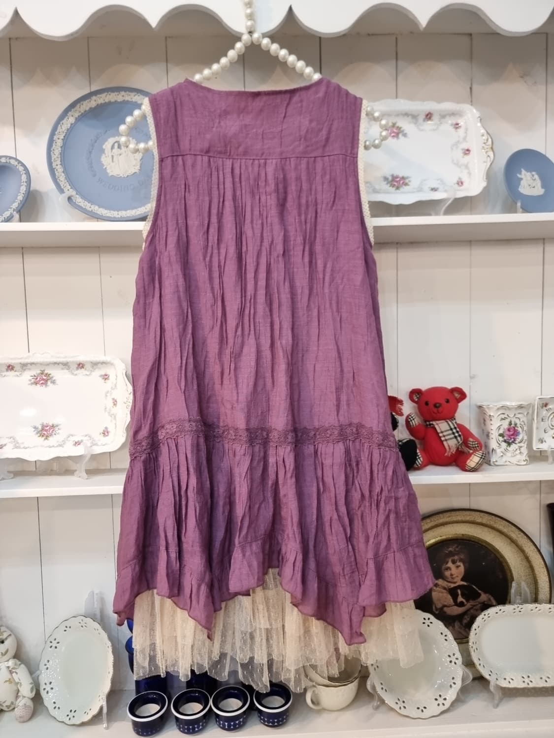 Axes Femme 레이스 빅카라 퍼플 모리걸 원피스 상품이미지6