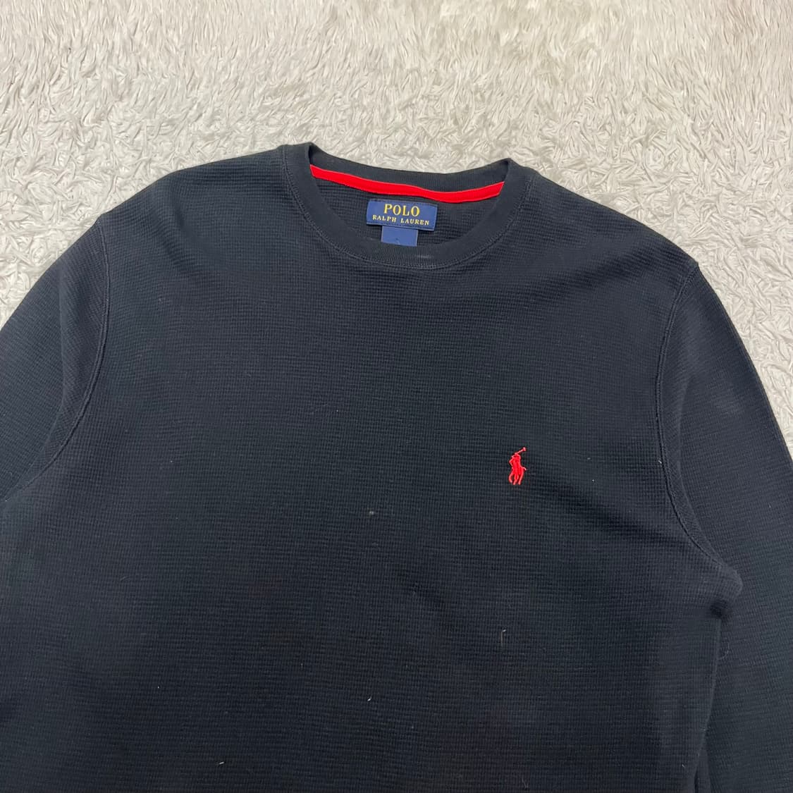 Polo black waffle long sleeves 상품이미지5