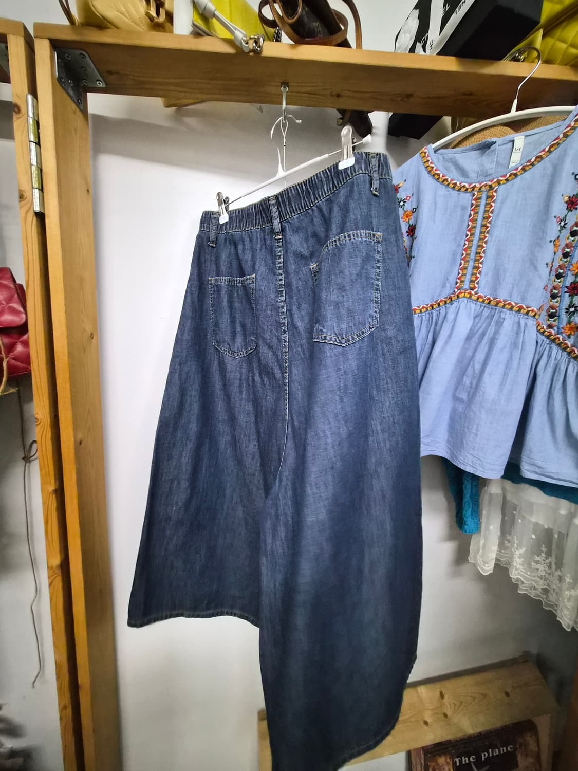 자라 자수 벌룬 큐트 블라우스. 와이드밴딩 여름 데님 상품이미지9