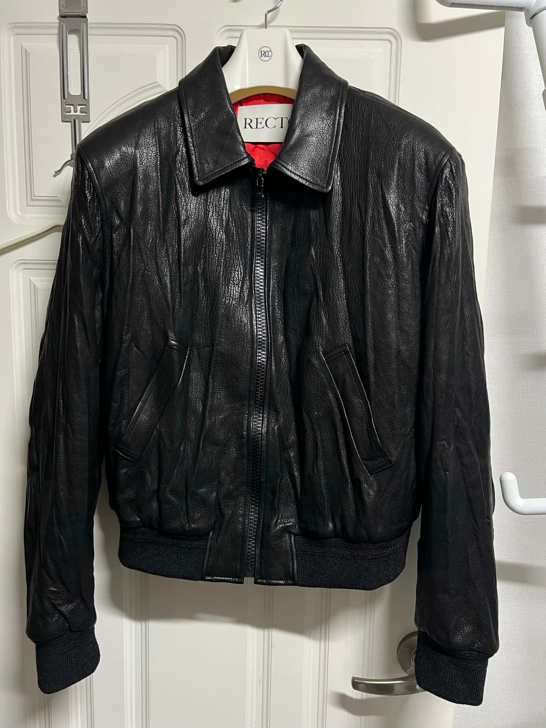 (L) 렉토 벤 크링클 레더 자켓 상품이미지1