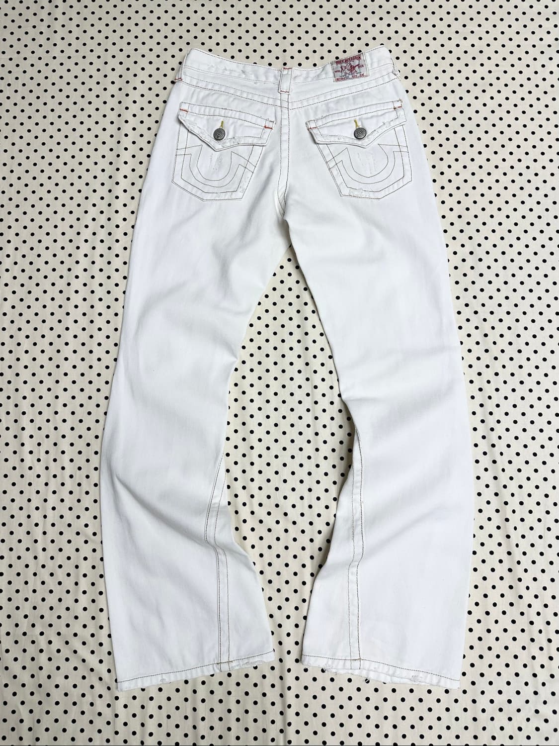 트루릴리전 부츠컷 화이트 데님팬츠 상품이미지4