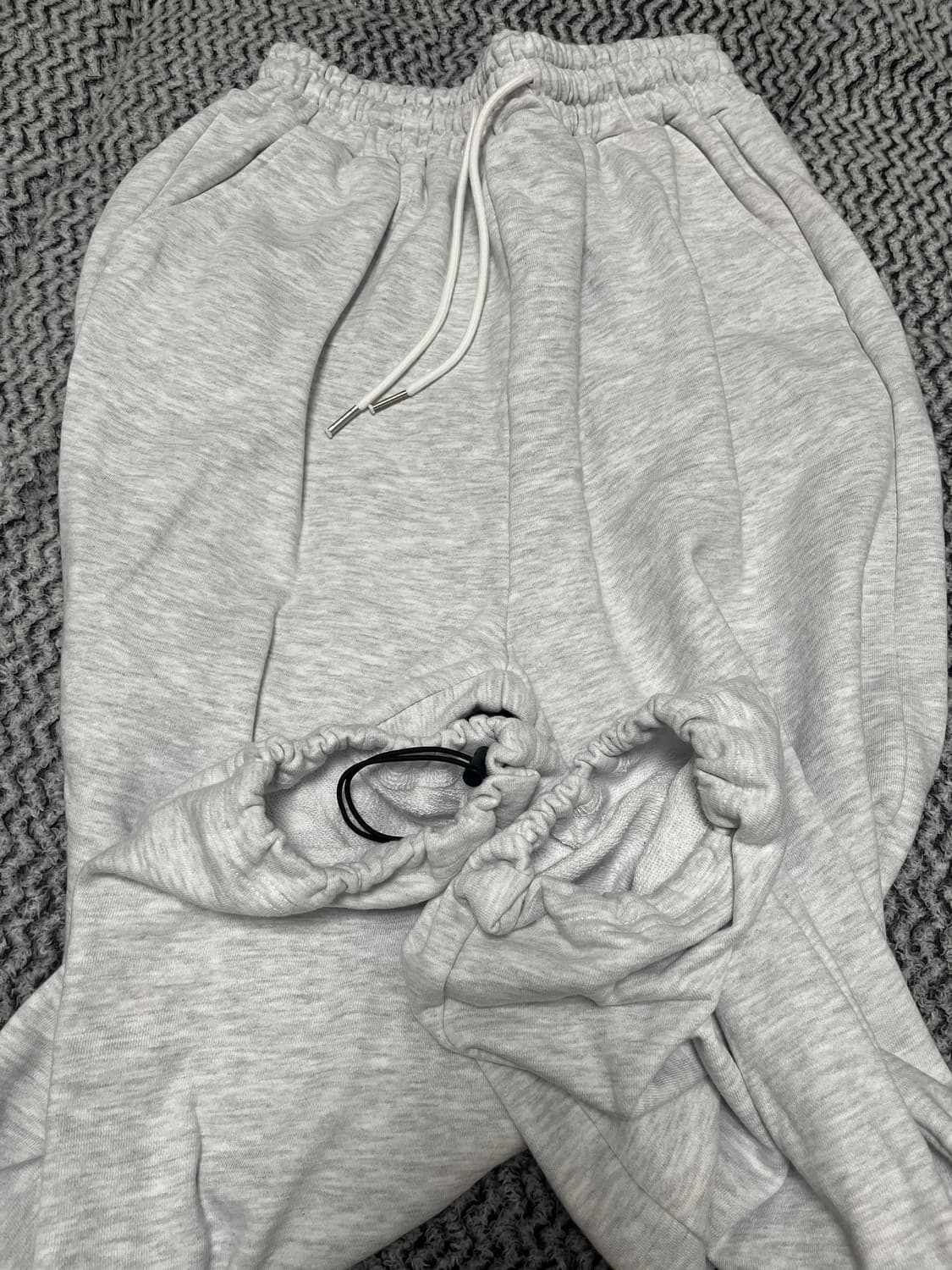 이와이이알 Zebra Patch Sweatpants - White Mel 상품이미지4
