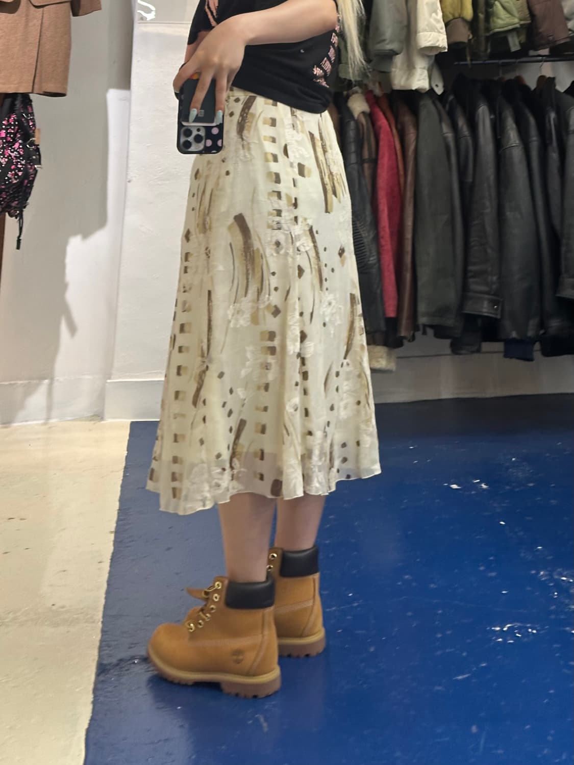 Jpn hippie flower 쉬폰 스커트  상품이미지2