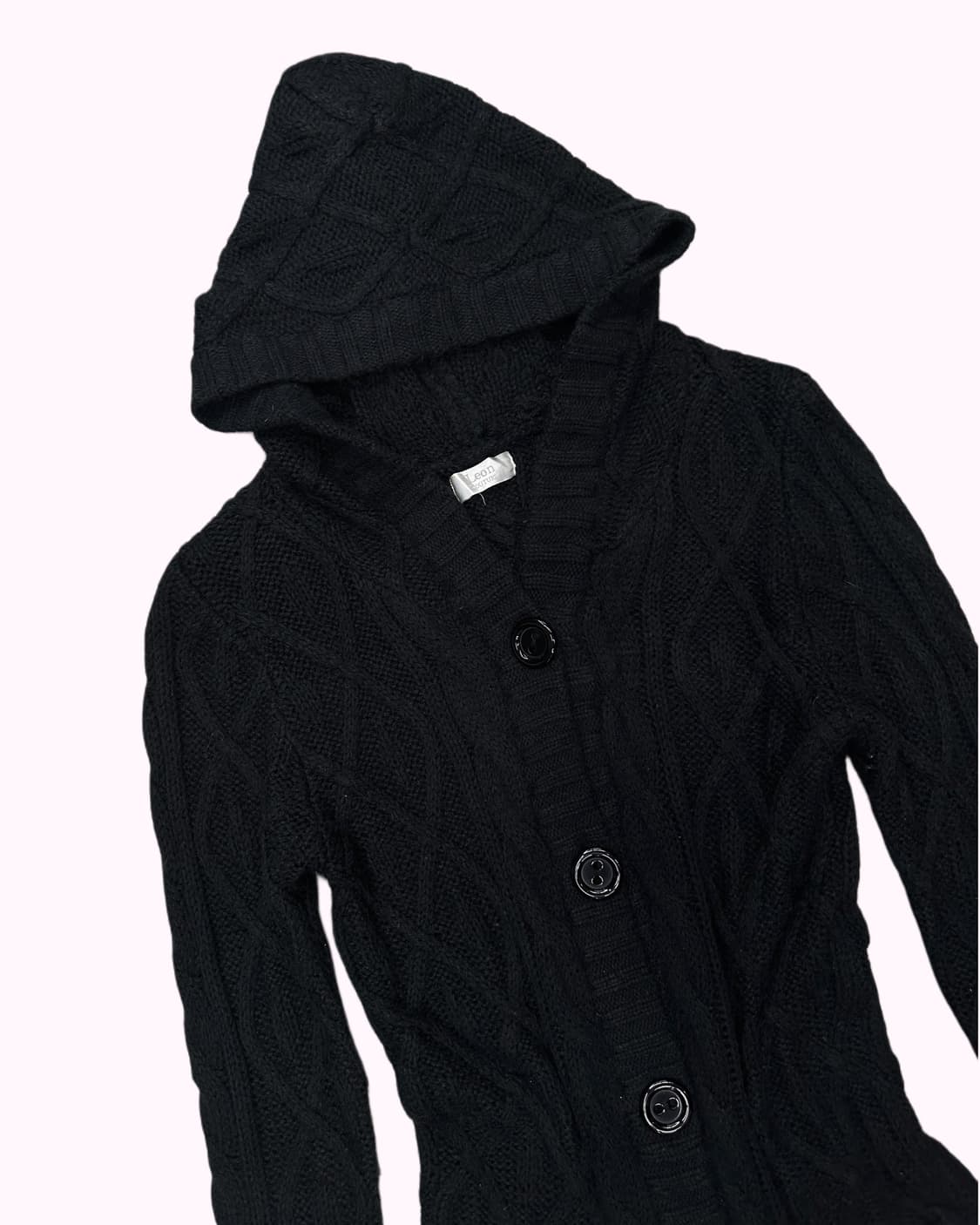 knit long hood cardigan 상품이미지2