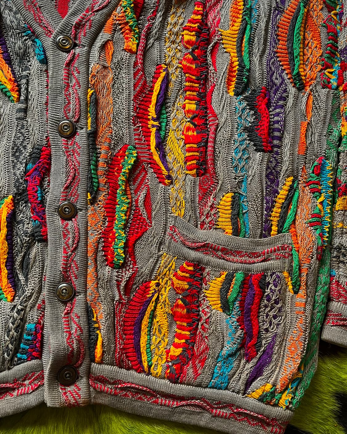 1990s COOGI Original Cable Knit Cardigan 상품이미지7