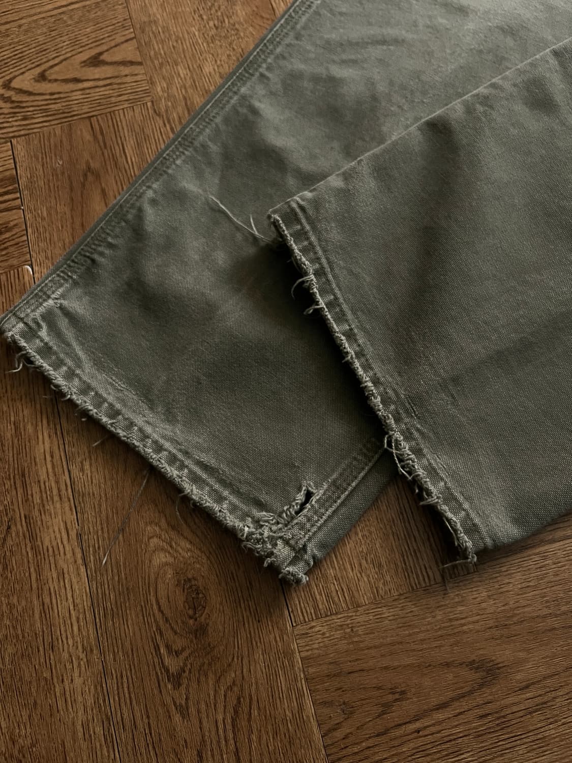 [32]칼하트 USA 빈티지 워싱 모스그린 카펜터 워크 팬츠 M8 상품이미지6