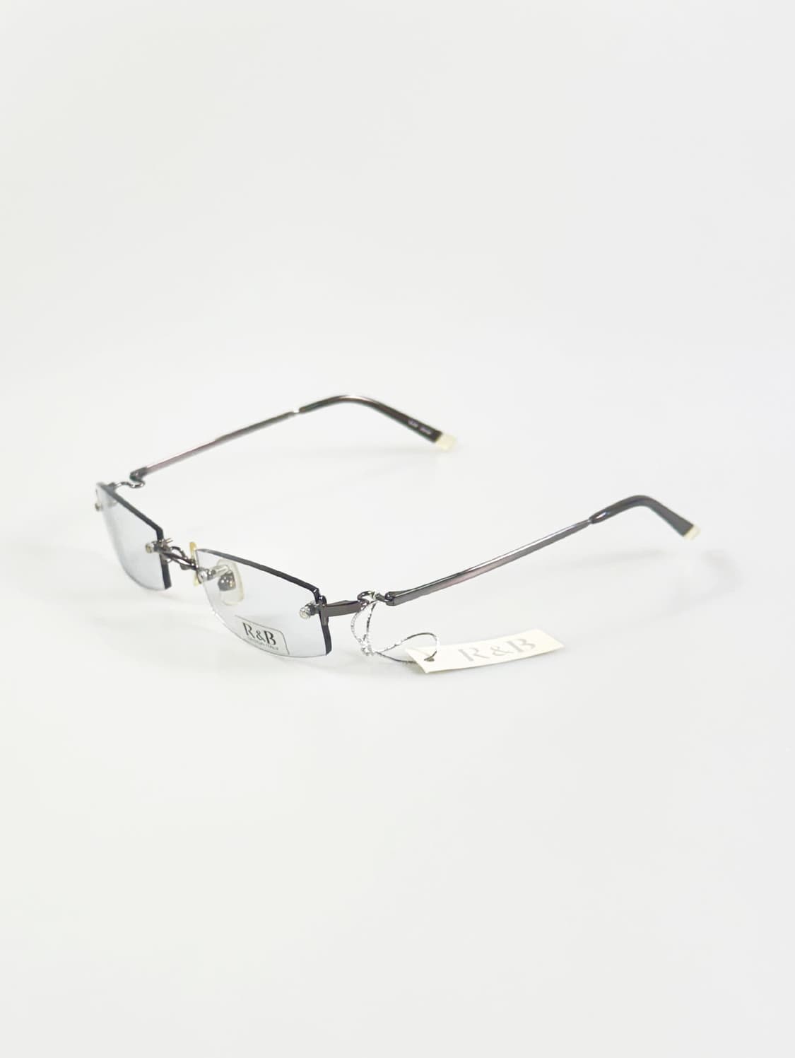 R&B EYEWEAR 무테 스퀘어 건메탈 빈티지 안경 상품이미지4