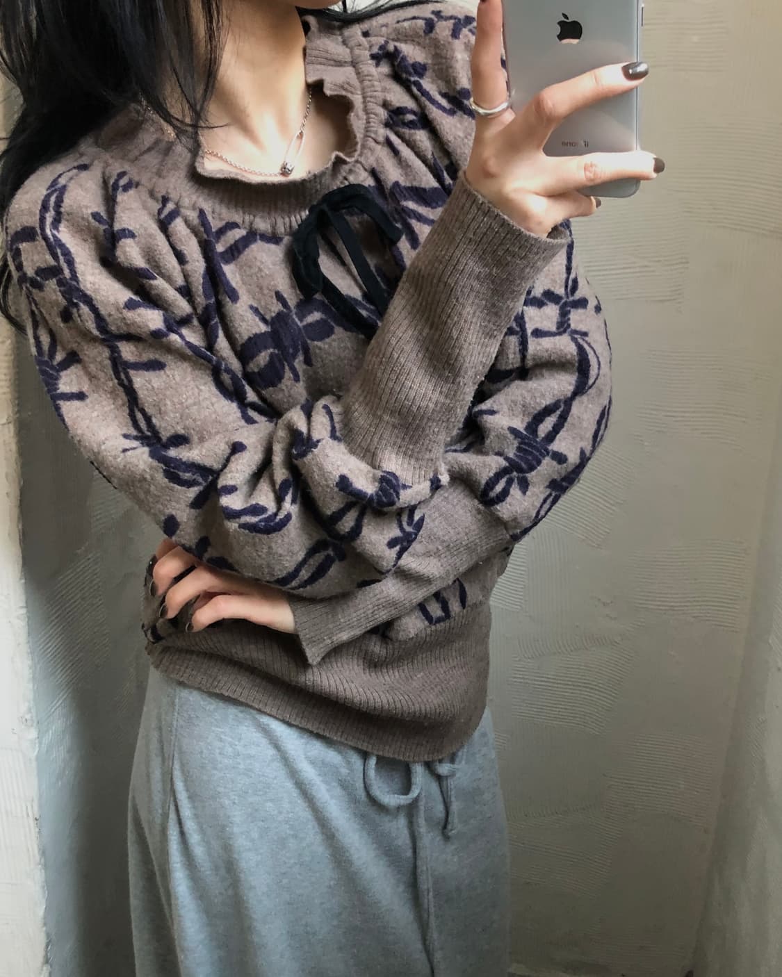 Vivienne Westwood 비비안웨스트우드 앵글로매니아 리본 니트 상품이미지4