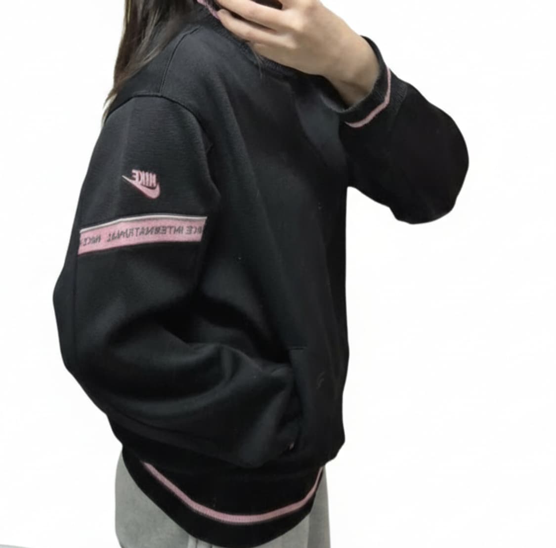 JPN나이키 80's빈티지 집업 져지 트랙탑 자켓/블랙 핑크,검핑 상품이미지7