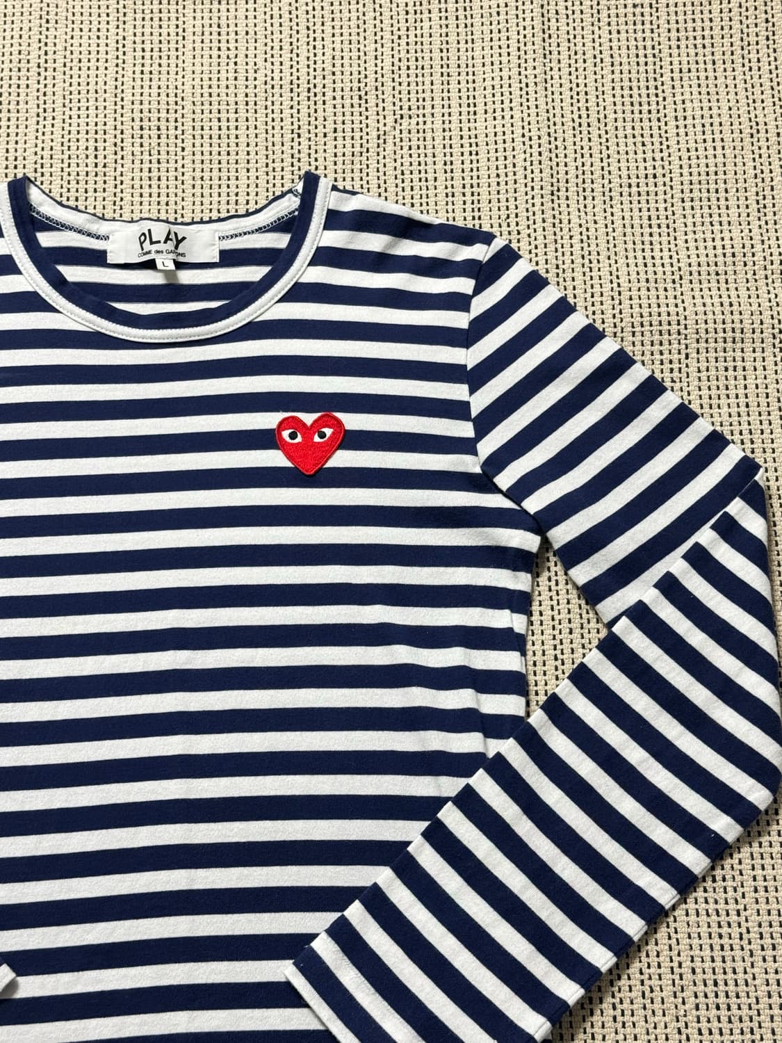 꼼데가르송 스프라이프 코튼 긴팔 티셔츠 상품이미지2