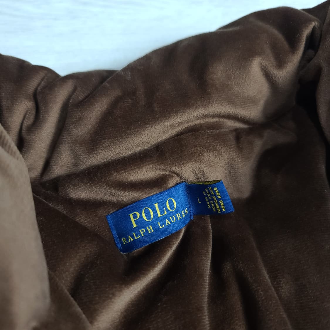 폴로 랄프로렌 브라운 벨벳 푸퍼패딩 L
 상품이미지5