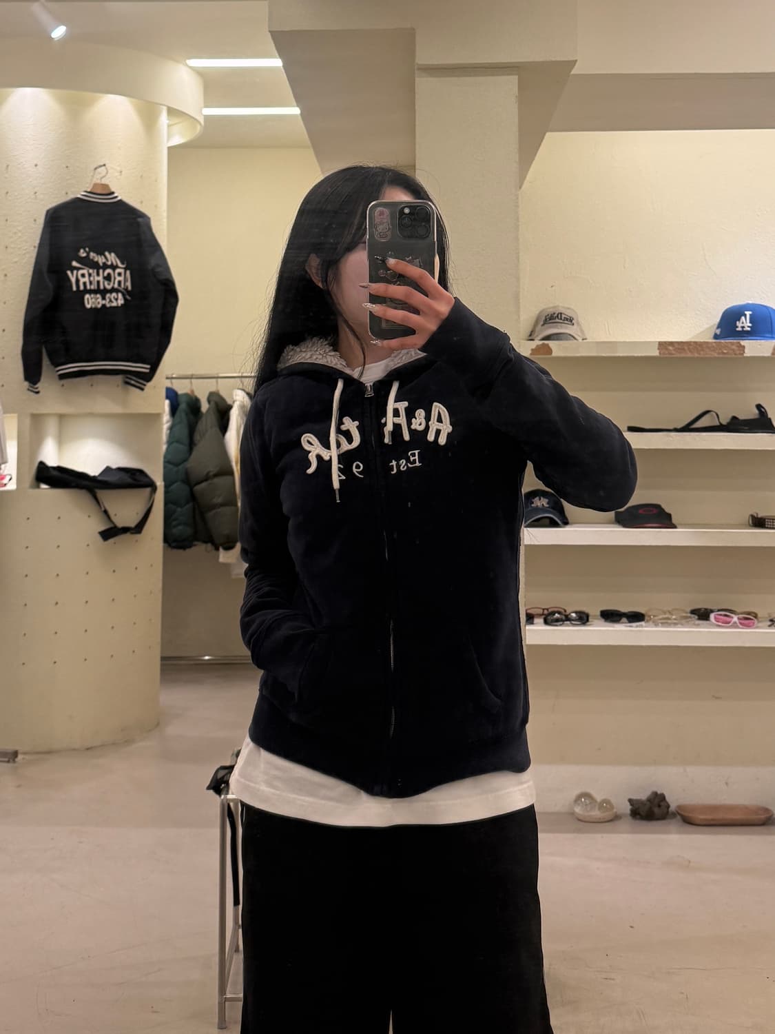 아베크롬비 피치 아치로고 후드집업 U756 상품이미지1