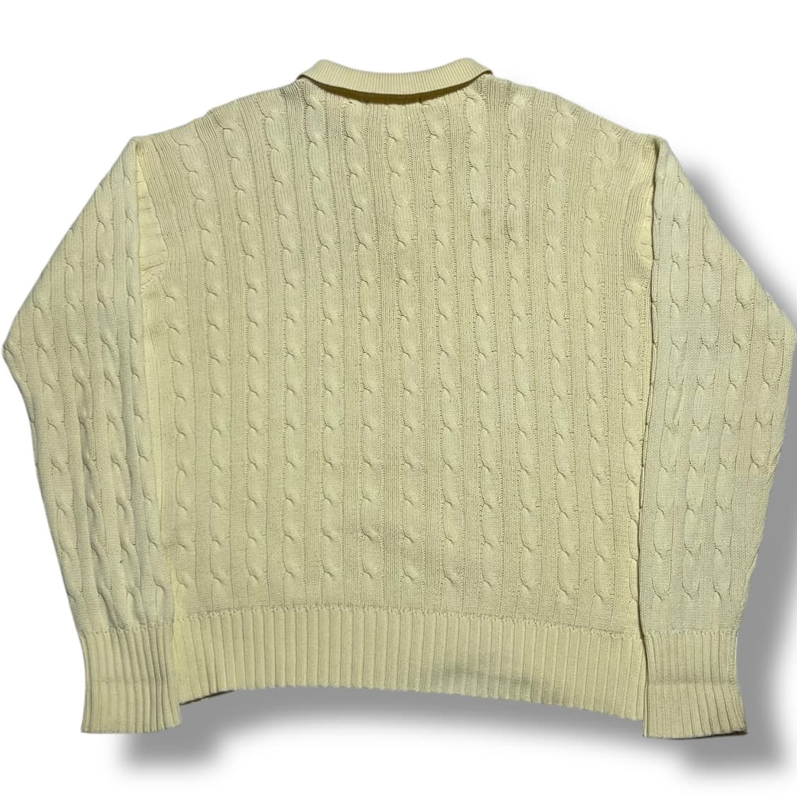 Polo Ralph Lauren 코튼 엘로우 케이블 카라 니트 상품이미지2