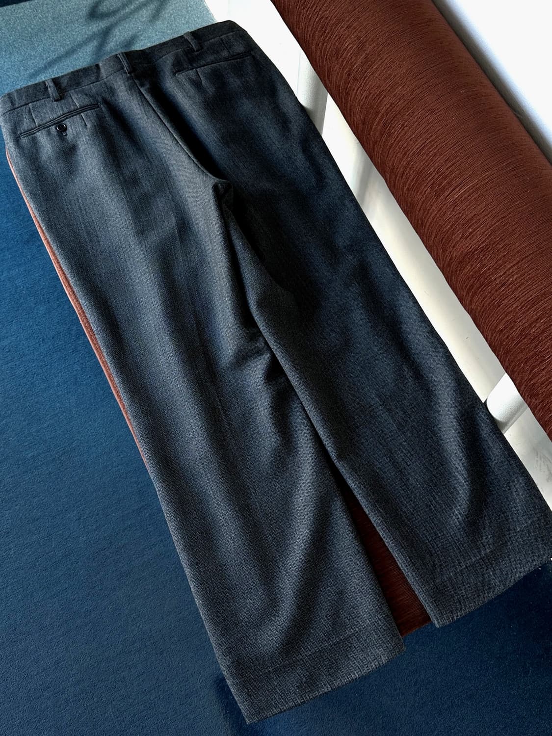 Tweed design 2 tuck wide straight slacks 상품이미지5