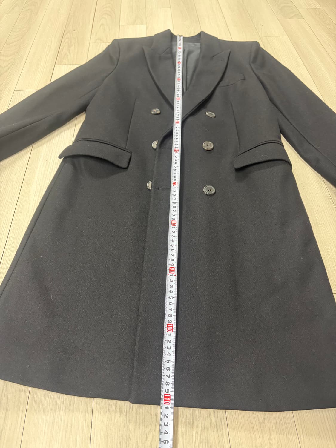 AMI 블랙 더블 코트 48사이즈 상품이미지3