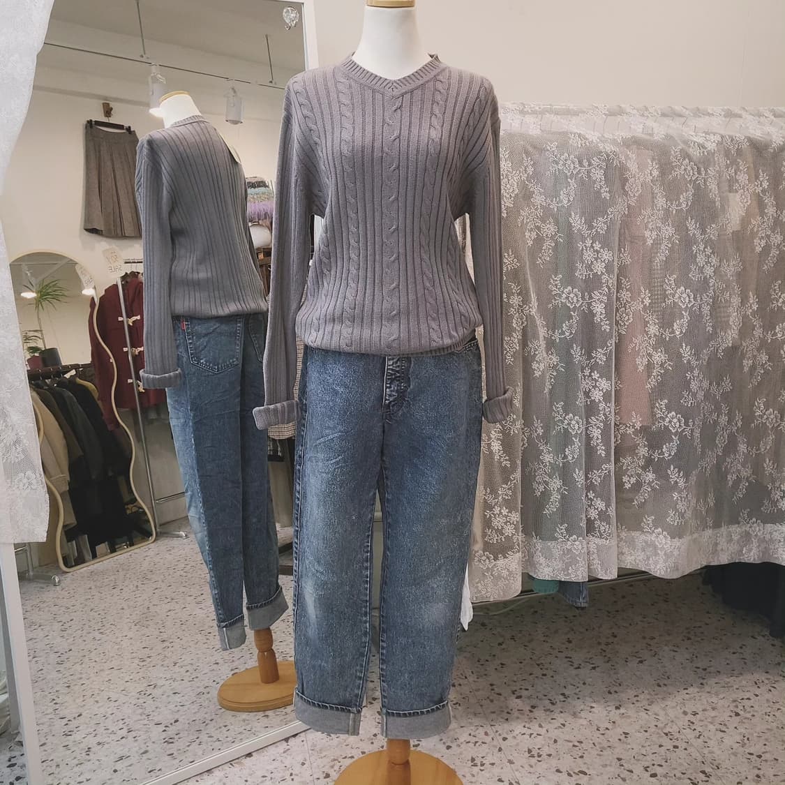 Bobson 빈티지워싱 데님팬츠 상품이미지9