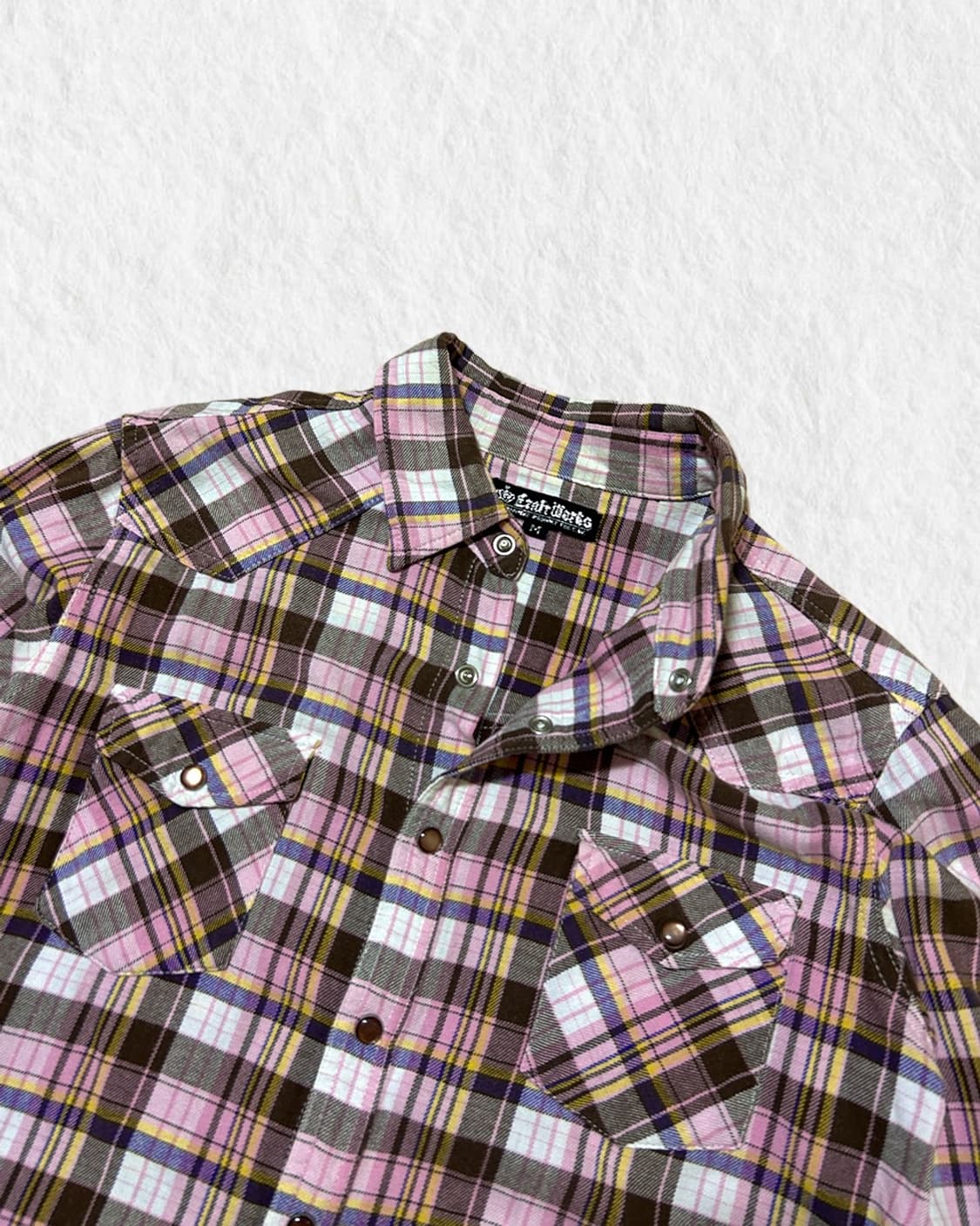 빈티지 핑크 코튼 긴팔셔츠 상품이미지2