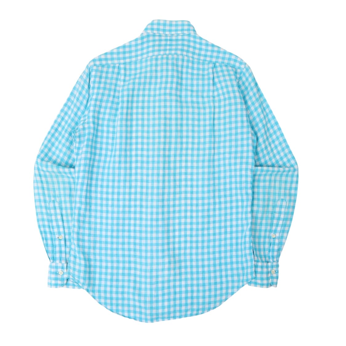 폴로 랄프로렌 린넨 라이트 블루 체크 셔츠 상품이미지5