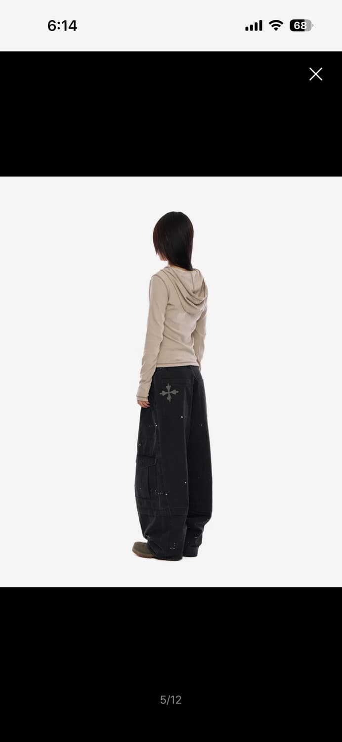 아캄 Painted Military Cargo Pants (Black) 상품이미지3