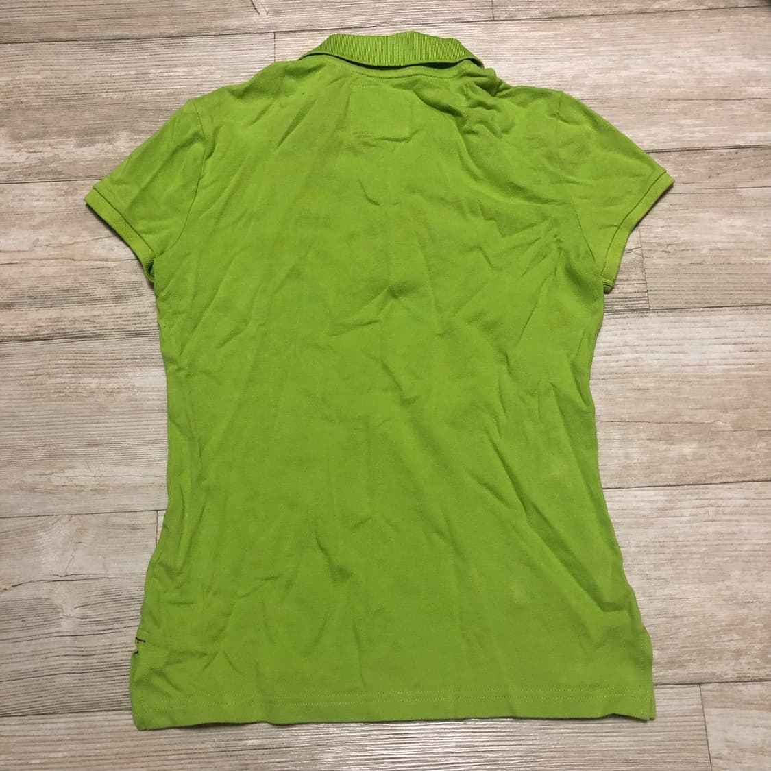 홀리스터 딱붙 카라 반팔티 연두 그린 상품이미지2