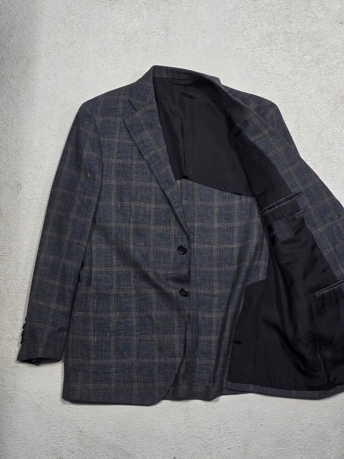 Durban 더반 울 캐시미어 혼방 체크 블레이저 자켓 100사이즈 상품이미지3