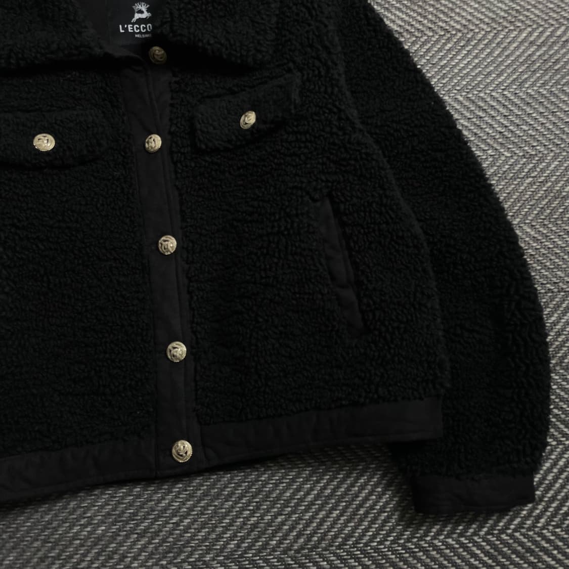 빈티지 우먼스 플리스 자켓 블랙o 4330 상품이미지2