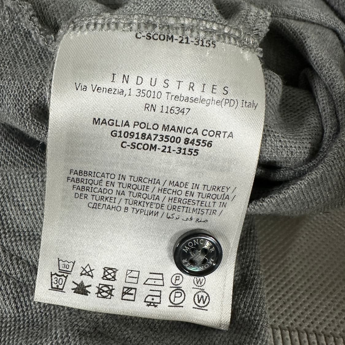 [B Grade] 몽클레어 그레이 카라 피케 티셔츠 상품이미지5