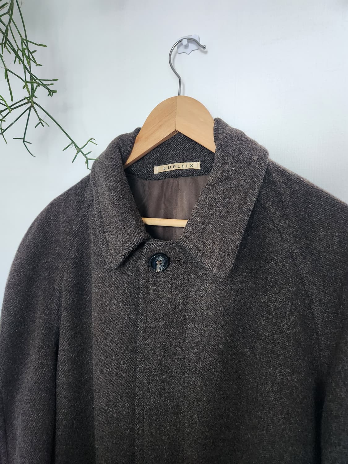 90s 맨즈비기 듀플레익스 브라운 울 발마칸 코트 상품이미지4