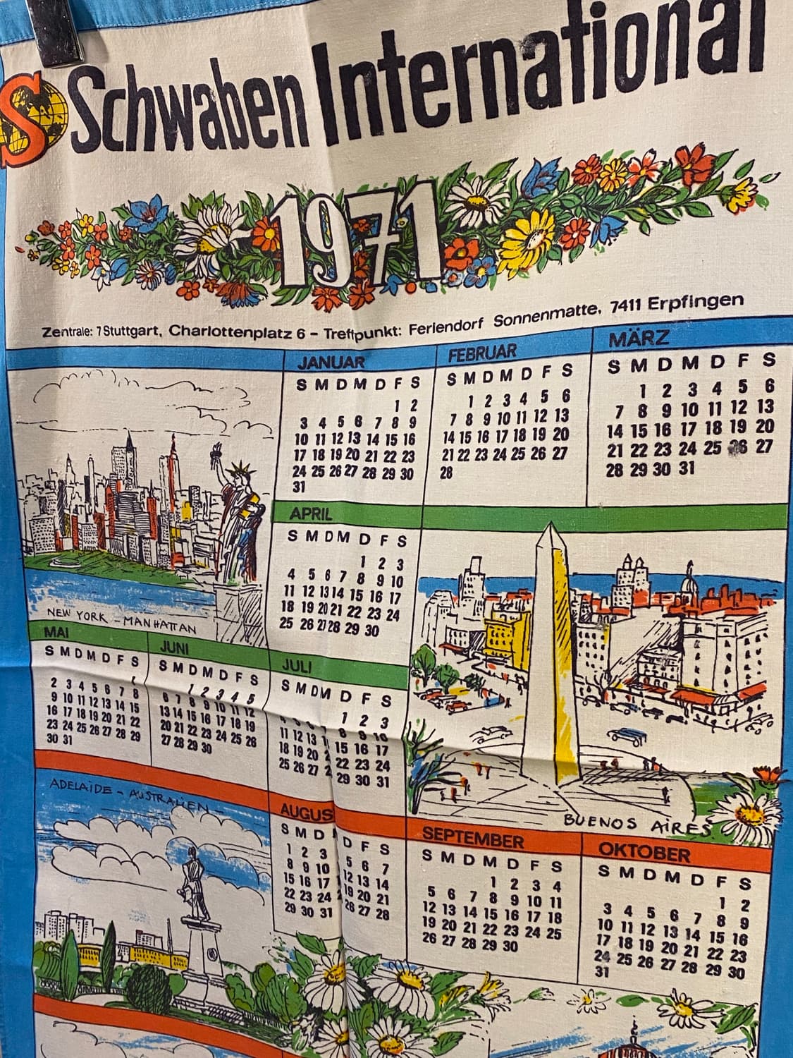 ☕️유럽 티타월 캘린더패브릭 상품이미지3