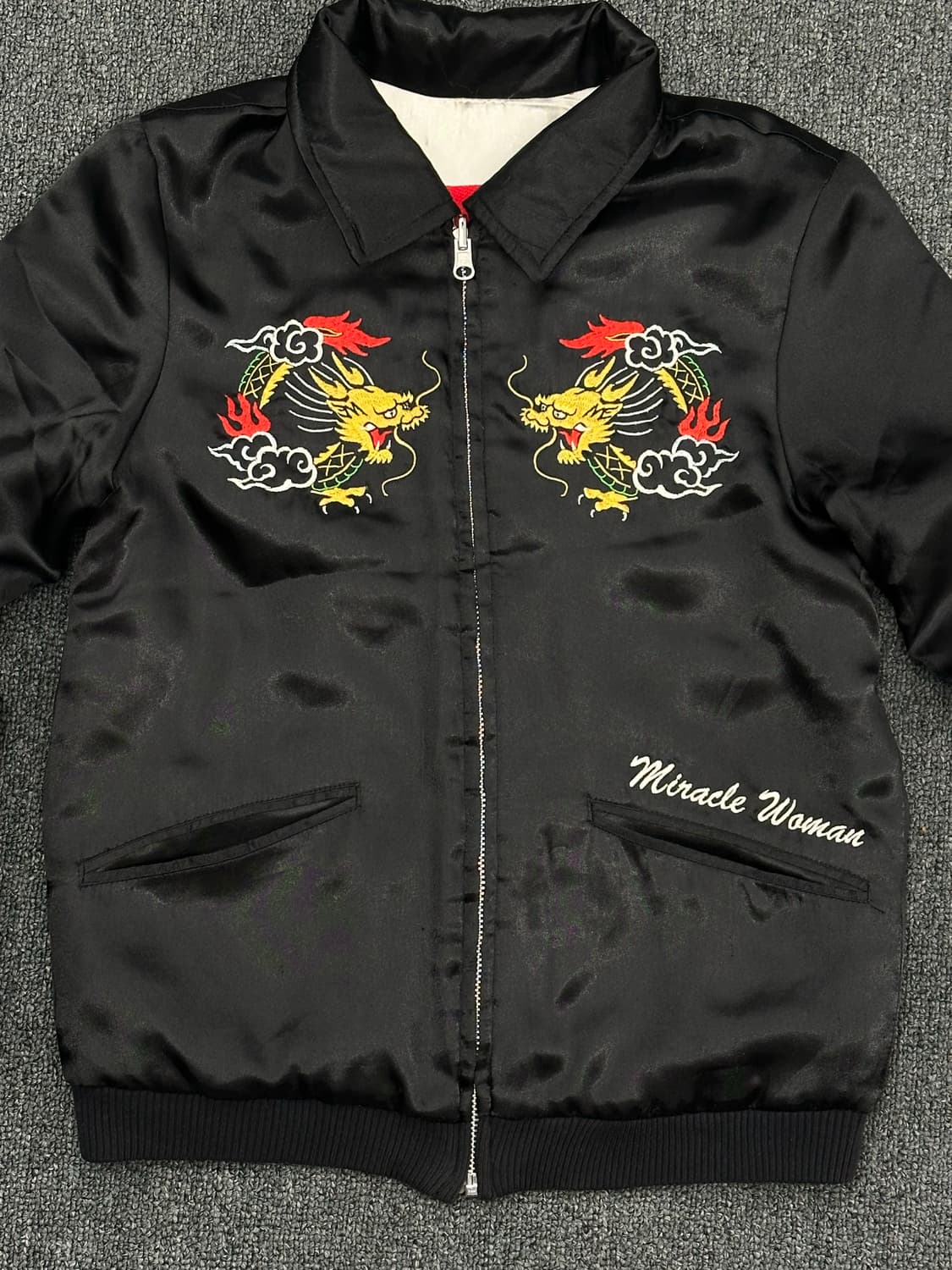 OS)크림소다 리버시블 스카잔 자켓 상품이미지5