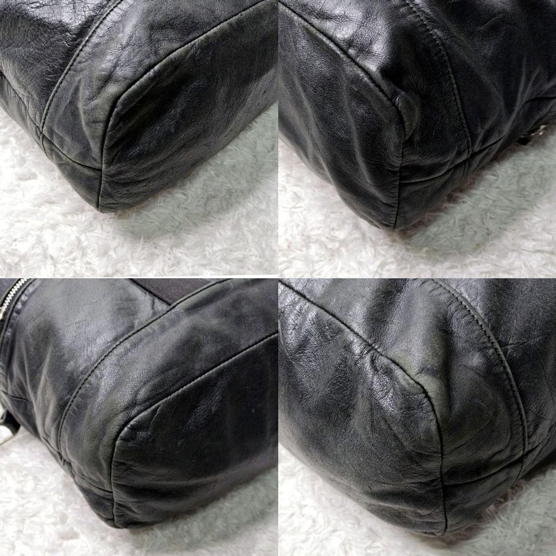 요지 야마모토 소가죽 투웨이 보스톤백 상품이미지6