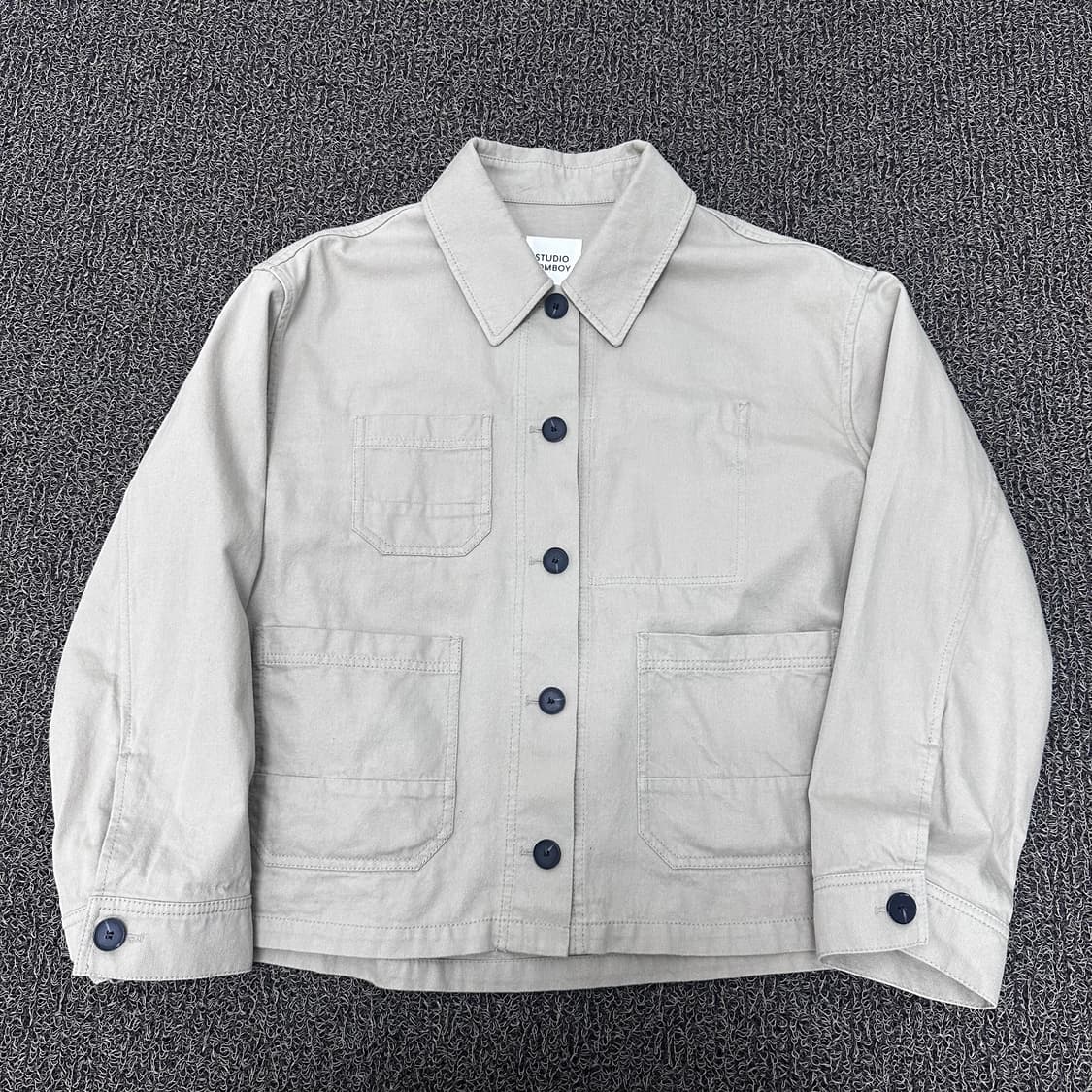 스튜디오 톰보이 여성 베이지 코튼 숏 자켓 F 상품이미지1