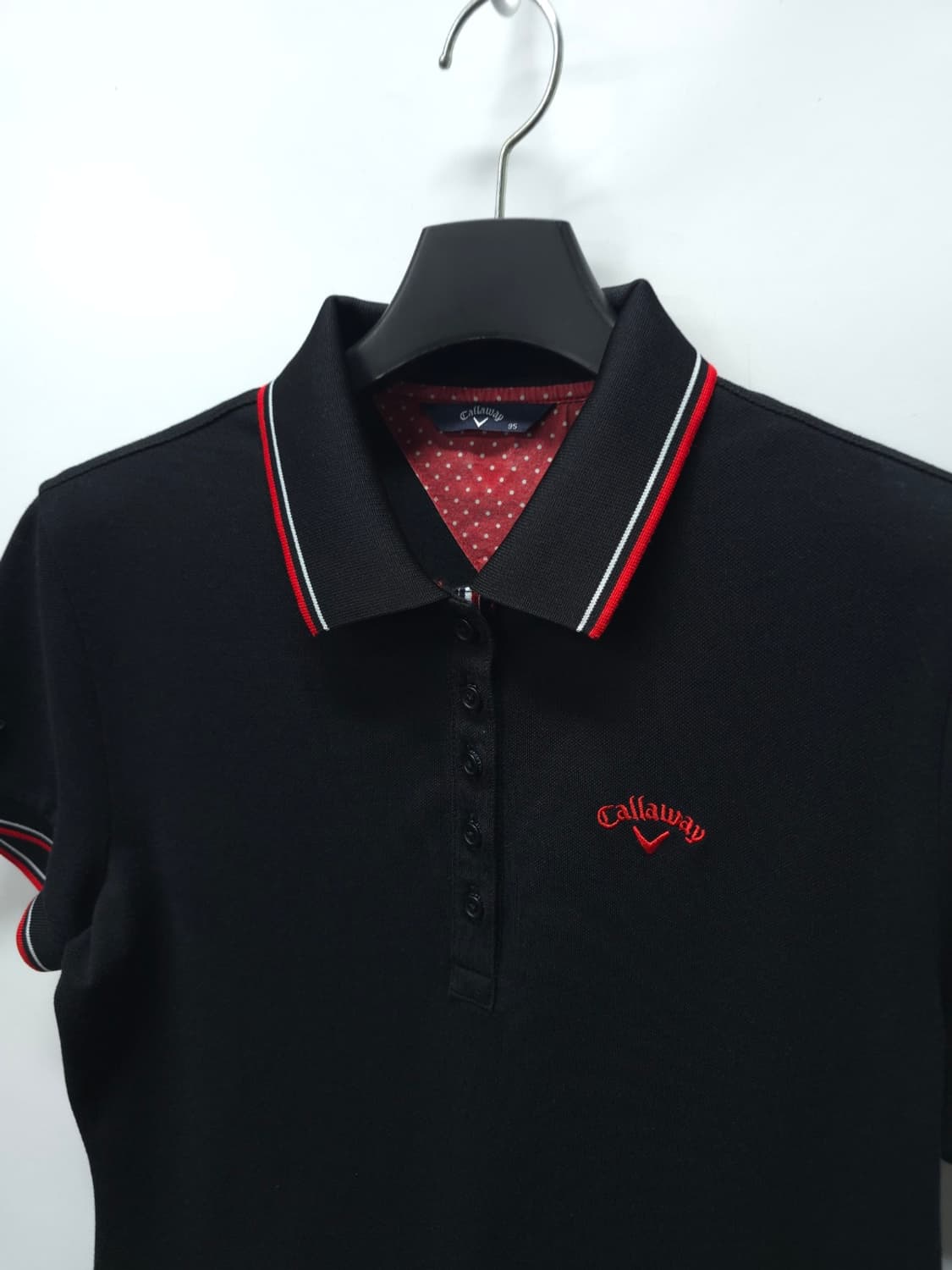 캘러웨이 여성 레드 라인 포인트 반팔 피케 셔츠(55~66) 상품이미지2