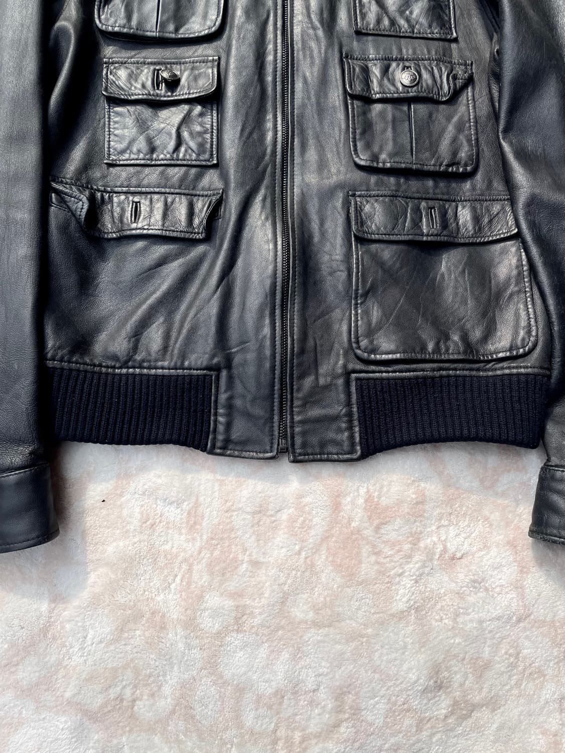 빈티지 y2k 멀티포켓 리얼레더 자켓 상품이미지3