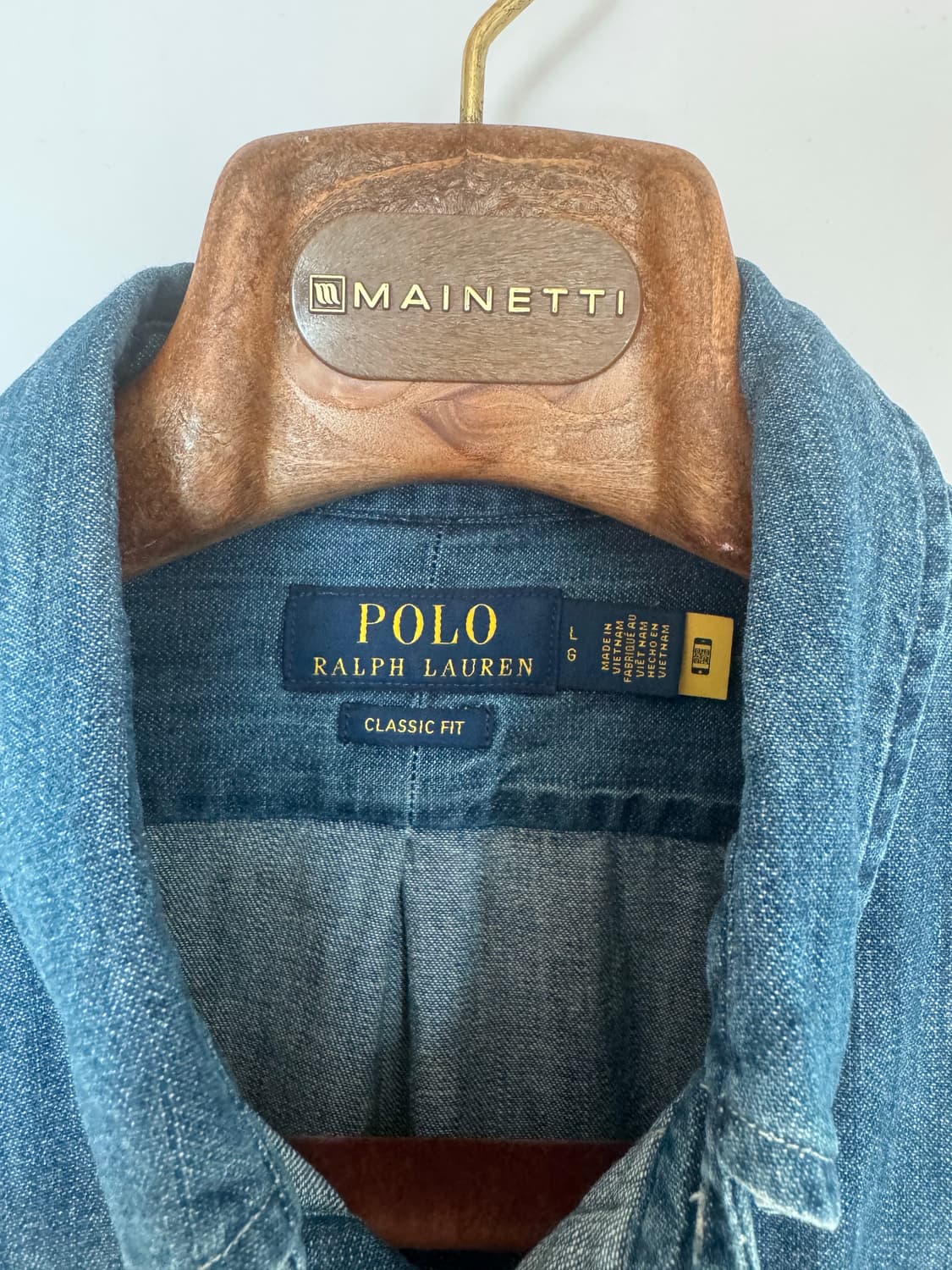 폴로 랄프로렌 진청 데님셔츠 클래식핏 L 상품이미지2