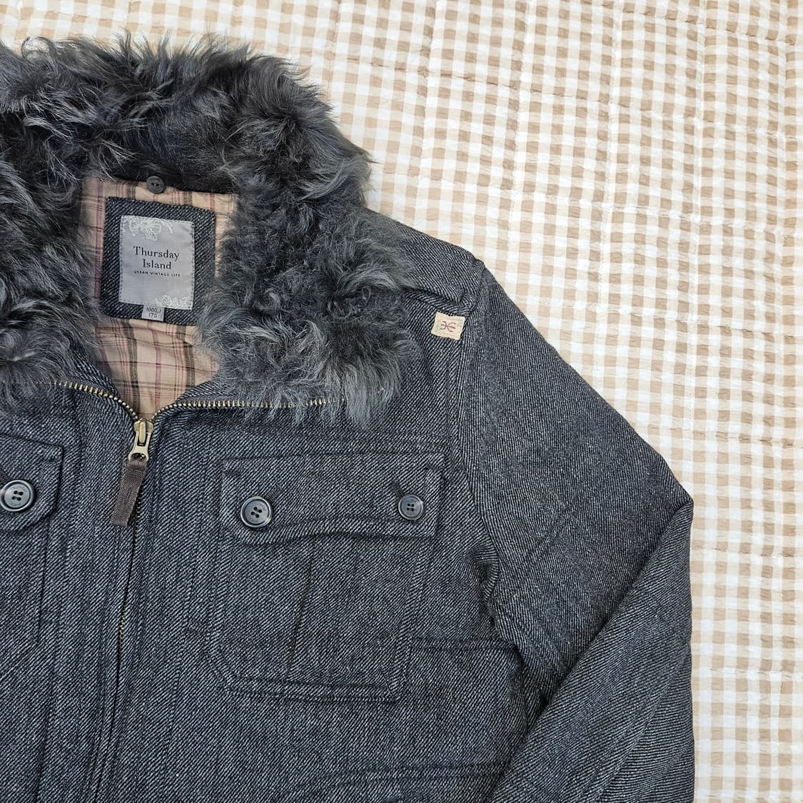 써스데이아일랜드 울 집업점퍼 남자100 상품이미지3