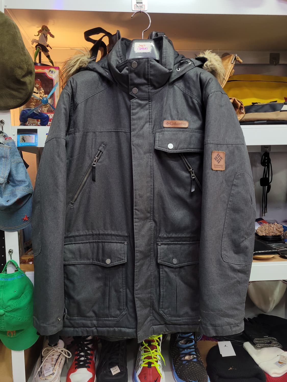 Columbia 컬럼비아 후드 패딩 오리털 (퍼 탈부착) 상품이미지1